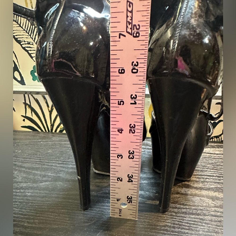 Pleaser Kiss-254 - Black Patent/Black by Sexy Heels and Platforms - Picture 6 of 8